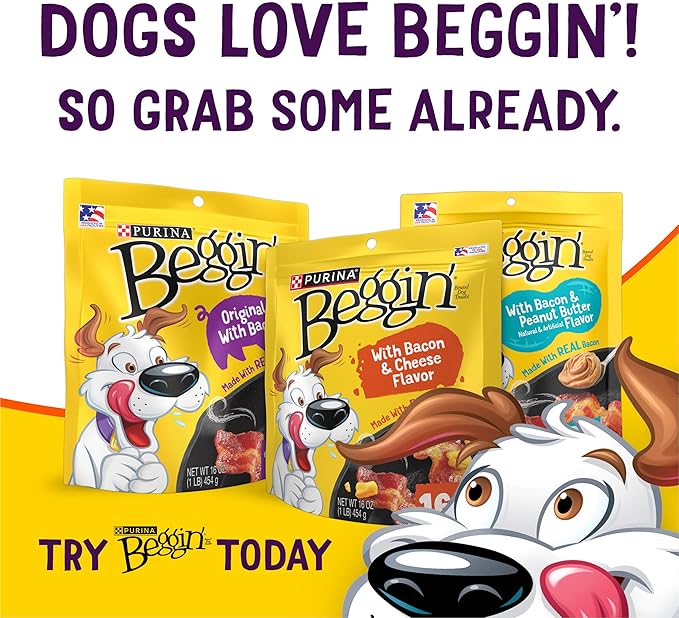 Beggin’ Flavor Stix Treats for Dogs with Bacon and Cheddar Jack Flavor - 40 oz. Pouch