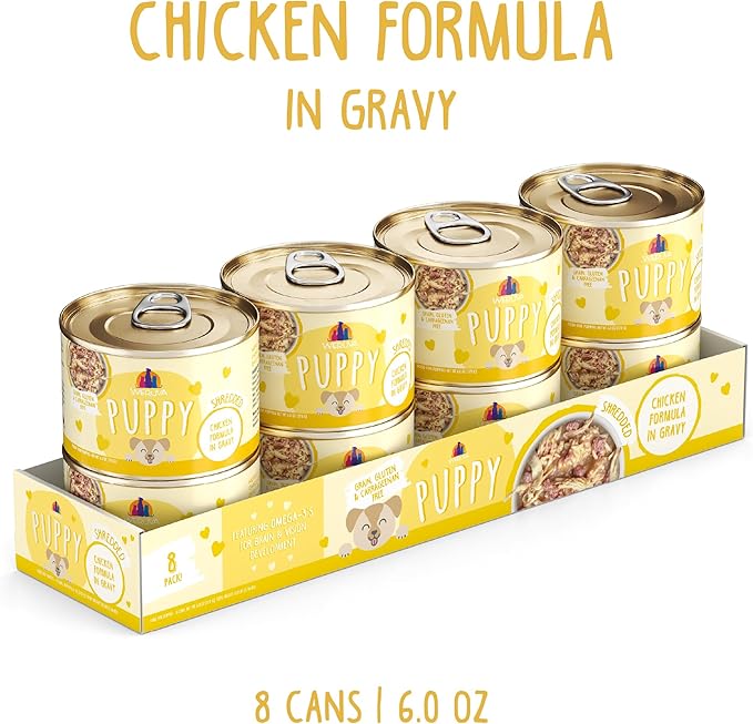 Weruva Puppy, Chicken Formula in Gravy, 6oz Can, Pack of 8