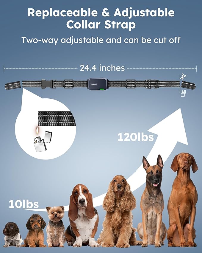 Jugbow Dog Shock Collar 2 Dogs (10-120Lbs) - 4200FT Dog Training Collar with Remote IPX7 Waterproof Electric Collar with 4 Training Modes, Rechargeable e-Collar for Lager Medium Small Dog (NBU)