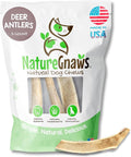 Nature Gnaws USA Deer Antlers for Dogs 4-7" (3 Count) - Mix of Split and Whole Pieces - Long Lasting for Small and Medium Breeds - Natural Dog Chew Bones