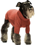 Fitwarm Thermal Knitted Dog Sweater Doggy Winter Coat Pet Clothes Doggie Turtleneck Jacket Puppy Outfits Cat Sweatsuit Red Large