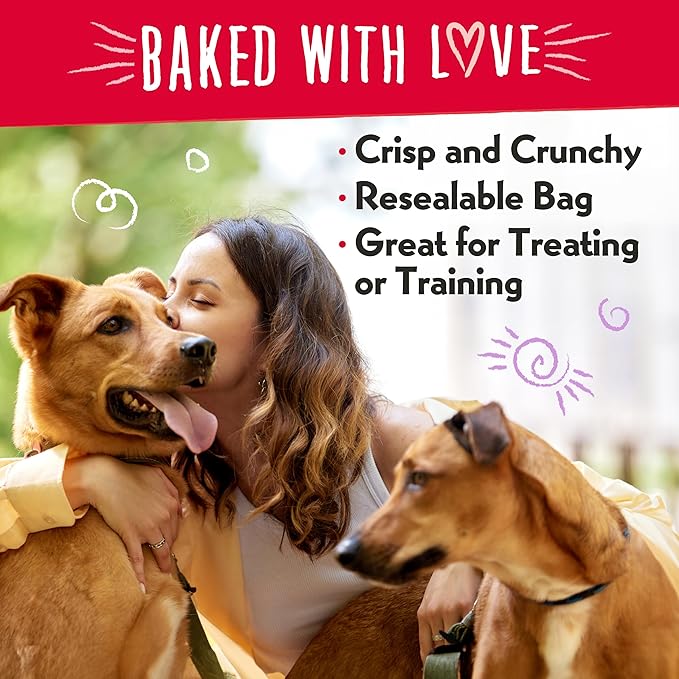 Charlee Bear Bearnola Bites Crunchy Dog Treats, Cranberry Cobbler, 8 Ounce Resealable Bag, Limited Ingredient, Natural, Healthy Granola Dog Snacks, Made in USA