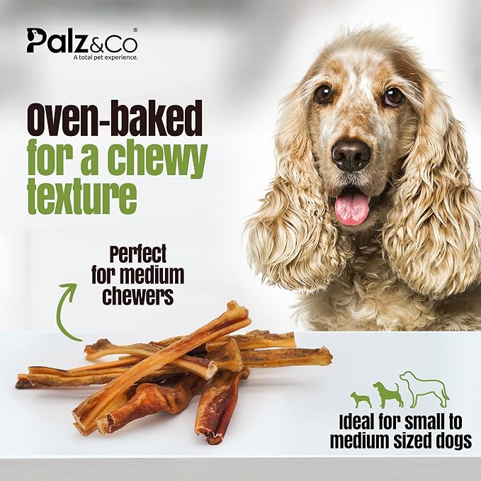 Palz&Co Moodog Beef Cheek Strips for Dogs - 12 Pack of 100% Natural Single Ingredient Treats - Grain Free, High Protein, Chewy & Crunchy Texture