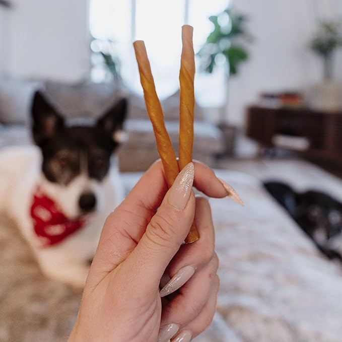 Cadet Chewalicious Classic Chewy Twists with Real Peanut Butter, Rawhide-Free Healthy Dog Chews, Limited-Ingredient & Long-Lasting Chew Treats for Dogs, Peanut Butter Flavor, 15 Count
