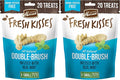 Merrick Fresh Kisses Natural Dental Chews Toothbrush Treat Shape Infused with Real Mint for Tiny Dogs 5-15 Lbs - 20 ct. Bag (Pack of 2)
