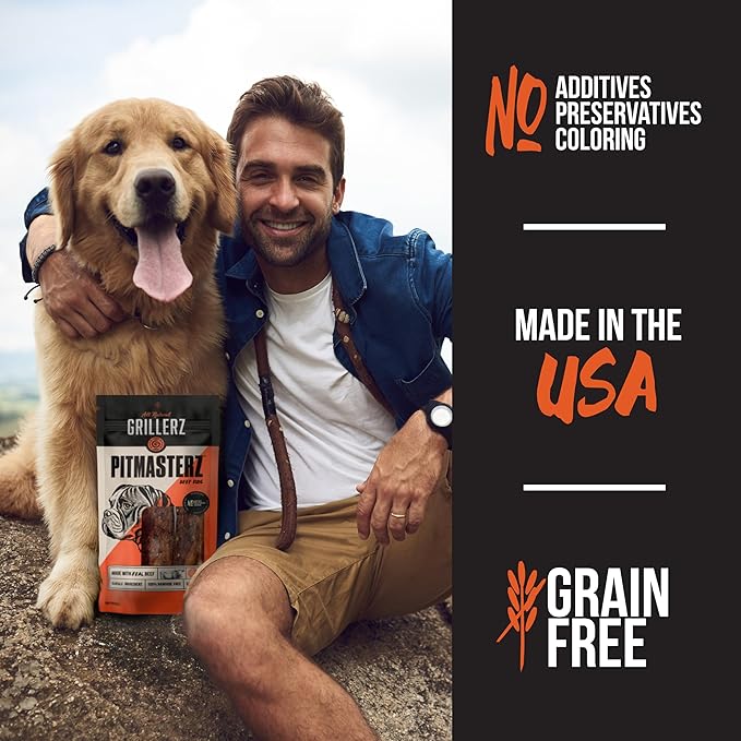 Grillerz Pitmasterz Ribs, 3 Count, All Natural Dog Treats for All Breeds, Dog Chews for Healthy Teeth