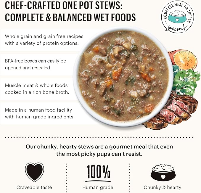 The Honest Kitchen Human Grade One Pot Stews: Variety Pack, 10.5 oz x3