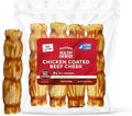 Chicken Coated Beef Cheek Rolls for Dogs - Large - 4 Pack