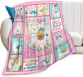 SweetFox Just A Girl Who Loves Llama Blanket, Alpaca Decor Throw Blanket Gifts for Girls Boys Lovers Super Warm Soft Plush Fleece Flannel Winter Bedding Blankets for Kids Adults Men Women 50"X40"