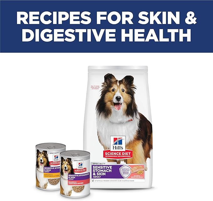 Hill's Science Diet Adult 1-6 Sensitive Stomach & Skin Dry Dog Food, Salmon Recipe, 3.5 lb. Bag