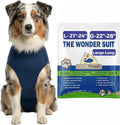 Surgi Snuggly Dog Surgery Recovery Suit – Dog Onesie for Post Surgery Recovery, Female Spay & Male Neuter – Surgical Suit for Dogs, E-Collar Cone Alternative, Double Blue - Large Long - 21" - 24" (EC)
