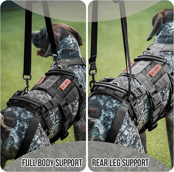 OneTigris Breathable Dog Lift Harness for Large Medium Sized Dogs, Dog Sing for Large Dogs Hind Leg Support, Dog Hip Support Brace Front Leg Vrace
