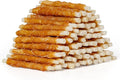 MON2SUN 5 Inch Chicken Wrapped Rawhide Sticks, 75 Count Long Lasting Chew Treats for Puppy & Small Dogs, High Protein, No Artificial Colors, 31.75 oz