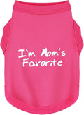 Cozy Sleeveless Canine Wear Dog Clothes, Soft, Lightweight, and Breathable Cotton Dog Shirt with I'm Mom's Favorite Print.Vest Tank Top Ideal for Small, Medium, and Large Breeds Rose Red 3XL