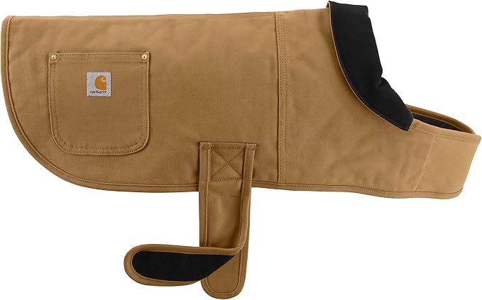 Carhartt Firm Duck Insulated Dog Chore Coat, Durable Weather Resistant Jacket for Cold and Windy Conditions, Carhartt Brown, Medium