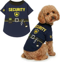 Parisian Pet Dog Security Woofficer Shirt - Embroidered Pet Vest - 100% Cotton & Polyester Doggy Shirt - Lightweight Pet Clothes - Sleeved Puppy Costume - Funny Shirts for Large Dogs - L