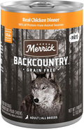 Merrick Backcountry Grain Free Premium Canned Dog Food, Soft And Healthy Wet Recipe, Real Chicken Dinner - (Pack of 12) 12.7 oz. Cans