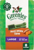 Greenies Large Dog Dental Chews, Sweet Potato Flavor, 12 oz. Pack, 8 Count