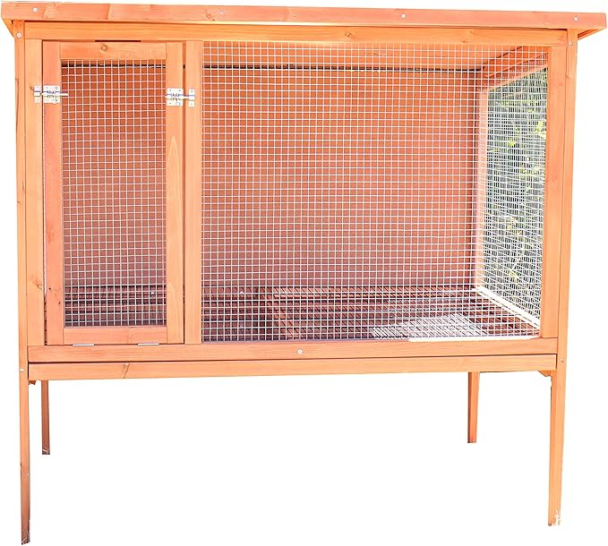 Zylina Rabbit Hutch 46" (L) X 25.6"(W) X 43.3" (H)