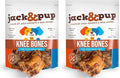 Jack&Pup Beef Bones, Knee Cap for Dogs, Long Lasting Natural Dog Bones, Beef Bone Knee Caps for Large Dogs. (4 Pack)