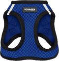 Best Pet Supplies Voyager Step-in Air Harness - All Weather Mesh, Reflective, No Pull Harness for Dogs, Cats - Secure with Hook & Loop Fastener, Buckle, Double D-Rings - Royal Blue/Black Trim, XL