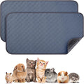 2 Pack 48" x 24" Guinea Pig Cage Liner, Washable Reusable Bedding, Waterproof Absorbent Pee Pad Non-Slip Mat for Small Animals, Rabbit, Hamster, Rat, Chinchilla