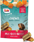 Dole for Pets Freshly Fetched Dog Chews, Assorted Banana & Pumpkin Flavor Dog Treats, 7oz | Flavored with Real Veggies, No Wheat, Corn, Soy, Artificial Flavors, Colors, or Preservatives