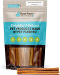 Raw Paws Thin Bully Sticks for Small Dogs, 6-Inch (20-Count) - Low Odor Bully Chews for Puppies - Free-Range Pizzle Sticks for Dogs - Single Ingredient Dog Chews - Rawhide Alternative - Long Lasting