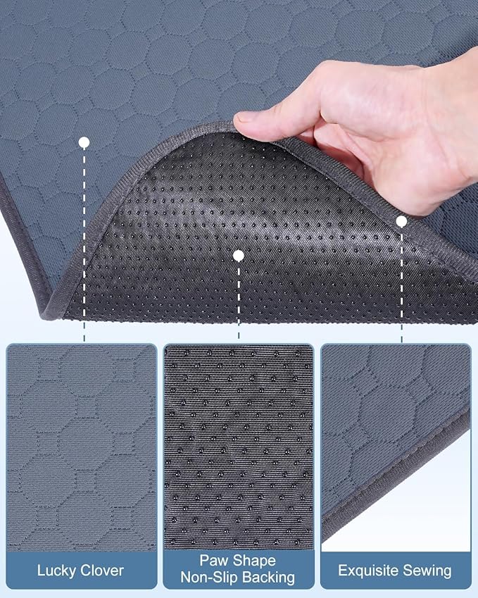 2 Pack 48" x 24" Guinea Pig Cage Liner, Washable Reusable Bedding, Waterproof Absorbent Pee Pad Non-Slip Mat for Small Animals, Rabbit, Hamster, Rat, Chinchilla