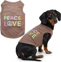 Parisian Pet Dog Shirt - 100% Cotton Peace Love Shirts for Large Dogs - Sleeveless Pet Clothes - Lightweight Dog T Shirts - Breathable Puppy Clothes - Stretchy Unisex Dogs Apparel