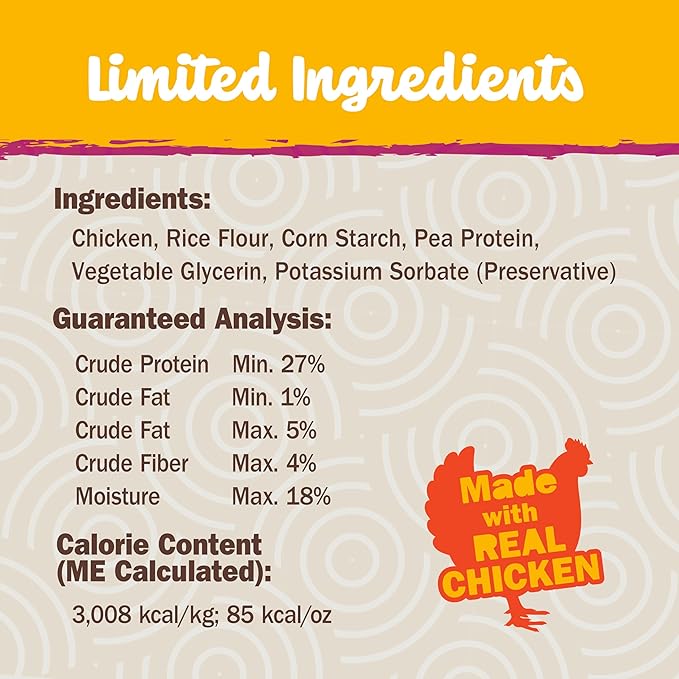 Cadet Chewalicious Chewy 'N Savory Rolls with Real Chicken, Rawhide-Free Healthy Dog Chews, Limited-Ingredient Dog Treats & Long-Lasting Chew Treats for Dogs, Chicken Flavor, 2 Pack