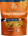 Farmland Traditions Chicken & Waffle Bites, Gluten-Free Dog Treats, Made in USA for All Breeds & Sizes, 1 Pound Bag
