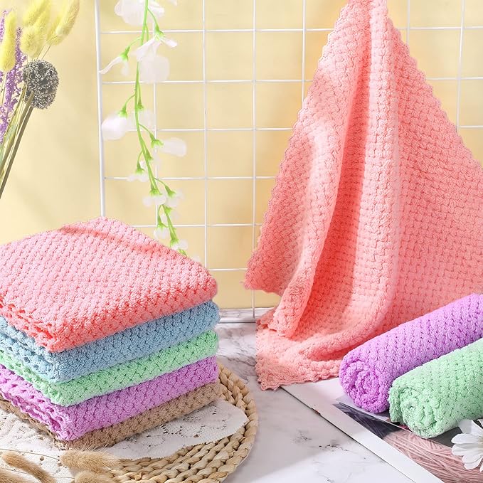 Reginary 10 Pcs Guinea Pigs Blankets Hamster Fleece Cage Liners Coral Fleece Quick Dry Soft Blankets Bedding Guinea Pig Accessories for Cat(12 x 12 Inch,Colorful)