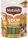 Rachael Ray Nutrish Soup Bones Dog Treats, Real Chicken & Veggies Flavor, 3 Bones, 6.3 Ounces