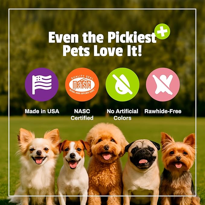 Pet Naturals BusyButter Balanced Belly Bones for Small Dogs – 22 Count, Rawhide-Free Long Lasting Chews with Probiotics, Prebiotics & Pumpkin for Dog Digestive & Gut Health Support, Peanut Butter