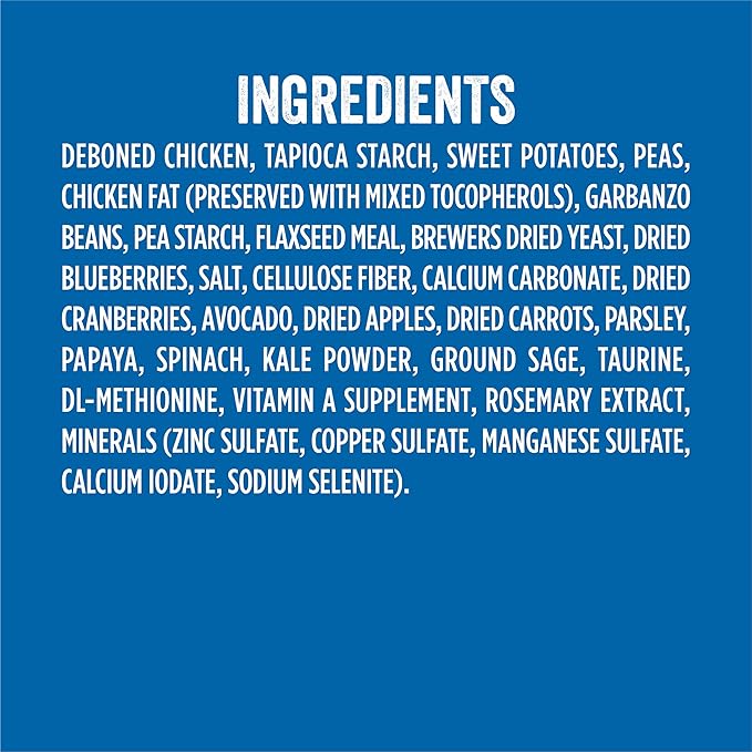 Evolve Pet Food Grain Free Deboned Chicken, Sweet Potato and Blueberry Dog Biscuits 12-Ounce