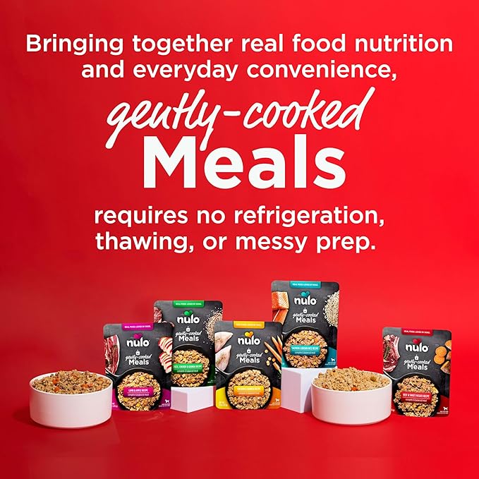 Nulo Gently-Cooked Meals Complete and Balanced Adult Wet Dog Food, Chicken & Quinoa, 9 Ounce, 8 Count
