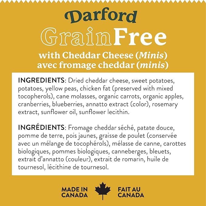 Grain Free Cheddar Cheese Minis Heart Recipe Dog Treats, 12oz