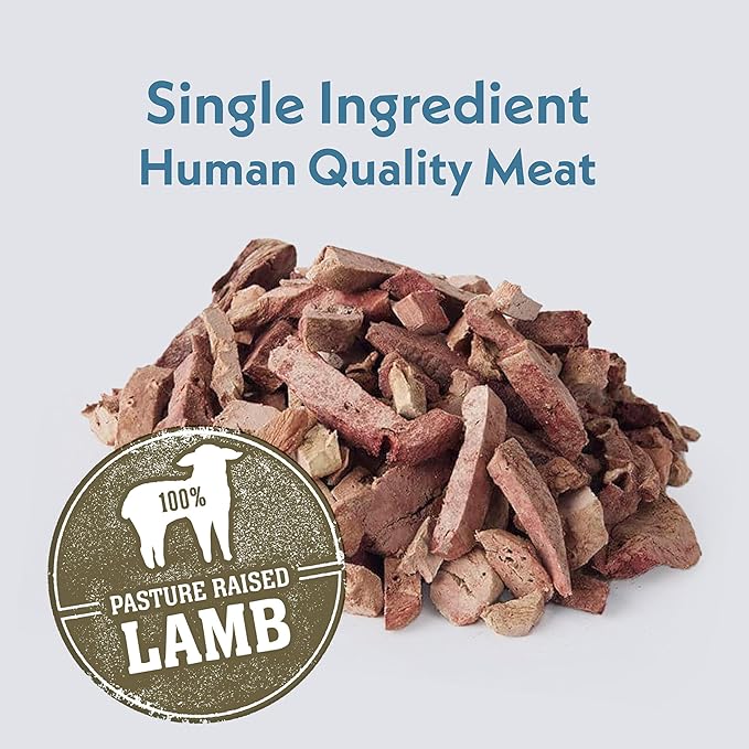 Fresh Is Best Lamb Lung Fillets Freeze Dried Dog Treats – Raw Freeze Dried Treats for Dogs & Cats in Resealable Zipper Bag – High-Protein Single Ingredient – Made in The USA