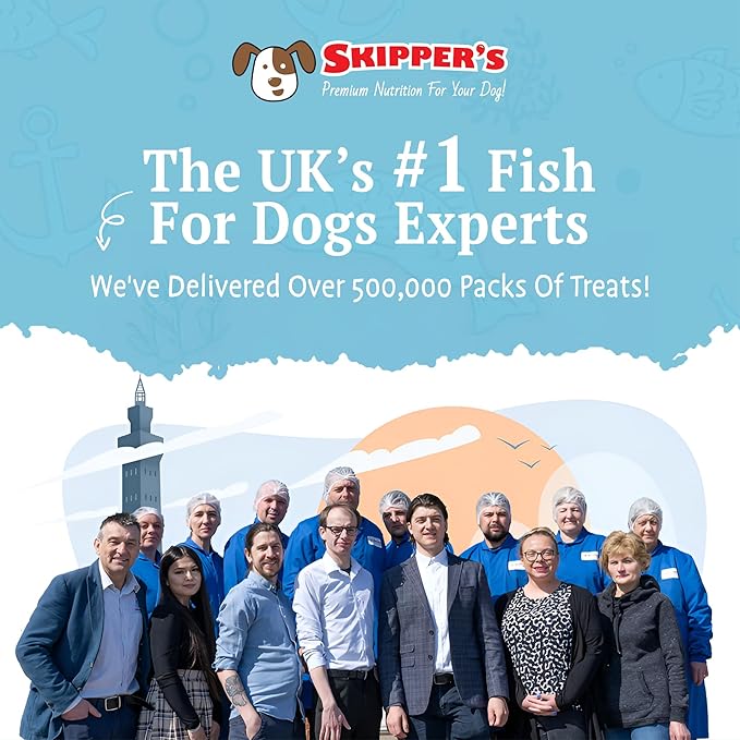 SKIPPER'S Salmon Skin Dog Treats - Gently Air Dried 100% Salmon Skin Treat Good for Cleaning Teeth, Essential Omega 3 Oils, Hypoallergenic (Salmon Supreme Cubes, 250 Grams)