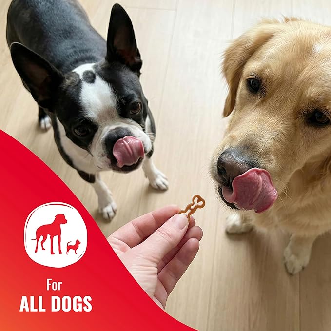 Good ‘n’ Tasty Triple Flavor Wag-A-Toni Bites, Low-Calorie Pasta-Shaped Dog Treats, Made with Real Chicken, Tasty Chicken Liver & Real Peanut Butter, Perfect Reward or Training Treat, 12 oz