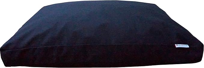 Dogbed4less Jumbo Orthopedic Extreme Comfort Memory Foam Dog Bed for Large Dog, Waterproof Internal Cover and Machine Washable External Canvas Pet Cover, 55"X47" Pillow, Black