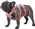 Huntboo Escape Proof Dog Harness, Escape Artist Harness, Reflective Harness with Padded Handle, Breathable, Durable, Adjustable Vest for Medium Dogs Walking, Training, and Running Gear (Pink,M)