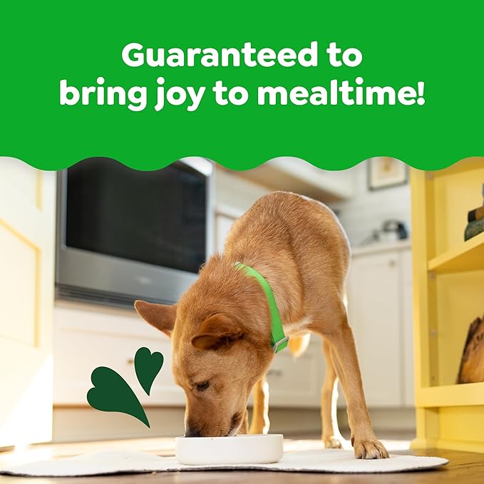 Greenies Smart Topper High Protein Wet Mix-in for Dogs, Chicken, Beef, Sweet Potatoes, Potatoes & Spinach Recipe in Vitabroth Broth- Bone Broth + Vitamins E & B1, 10 Count