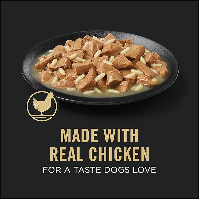 Purina Pro Plan Gravy Wet Dog Food for Large Dogs, Large Breed, Chicken and Rice Entrée - (Pack of 12) 13 oz. Cans