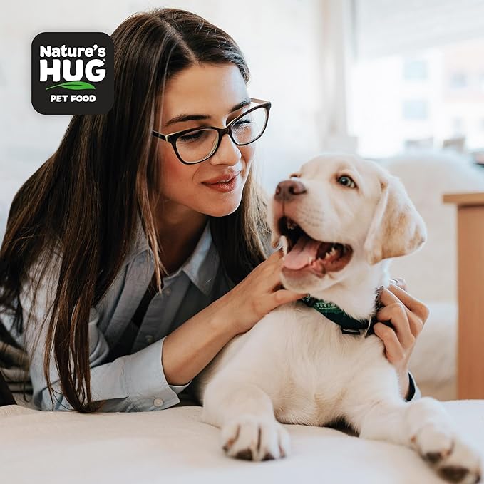 Nature's HUG Hypoallergenic Dry Dog Food for Puppy Medium & Large Breeds – Complete & Balanced Nutrition, Sensitive Stomach Support, High-Protein, Grain Free – 20lb