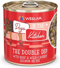 Weruva Dogs in The Kitchen, The Double Dip with Beef & Wild-Caught Salmon Au Jus Dog Food, 10oz Can (Pack of 12)