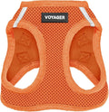 Best Pet Supplies Voyager Step-in Air Harness - All Weather Mesh, Reflective, No Pull Harness for Dogs, Cats - Secure with Hook & Loop Fastener, Buckle, Double D-Rings - Orange, XL