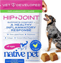 Native Pet Inflammatory Care - Pain Relief for Dogs - Green-Lipped Mussel, Turmeric & Collagen for Dogs - Hip and Joint Supplement Supports Healthy Inflammatory Response & Joint Comfort - 120 Chews