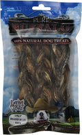 Loving Pets Pure Buffalo 6-Inch Braided Bully Stick Dog Treat, 3-Pack